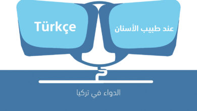 صورة عبارات ومفردات تستخدم عند طبيب الأسنان باللغة التركيا